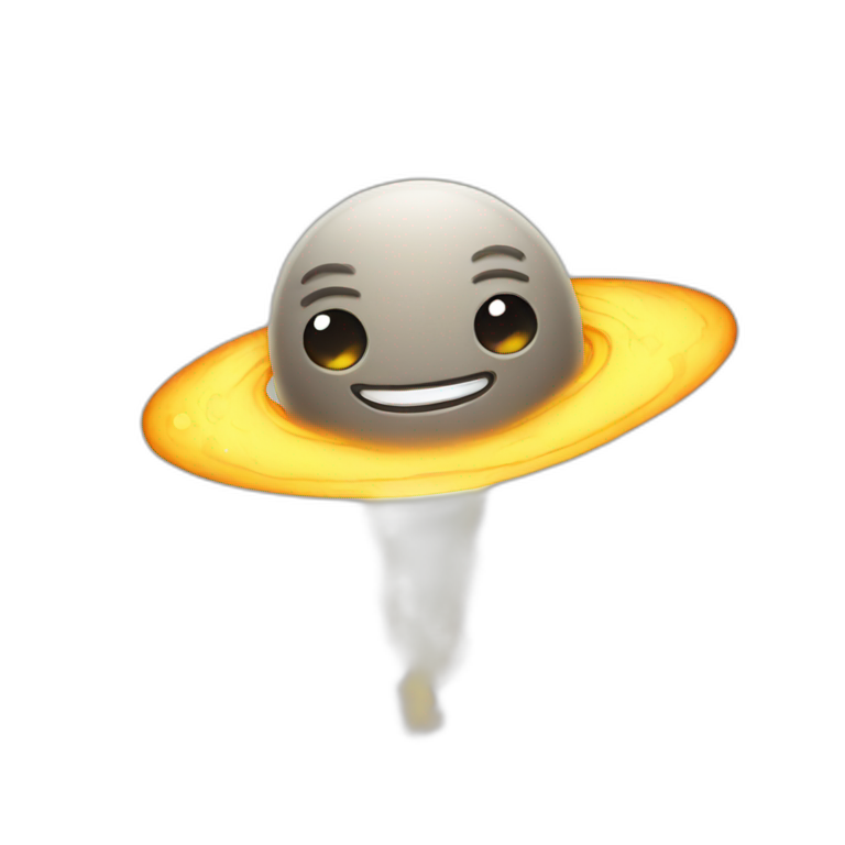 a smiling meteor emoji