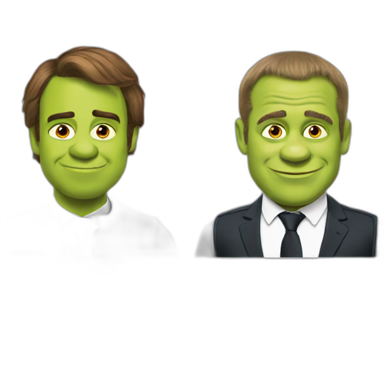 Shrek et Macron emoji