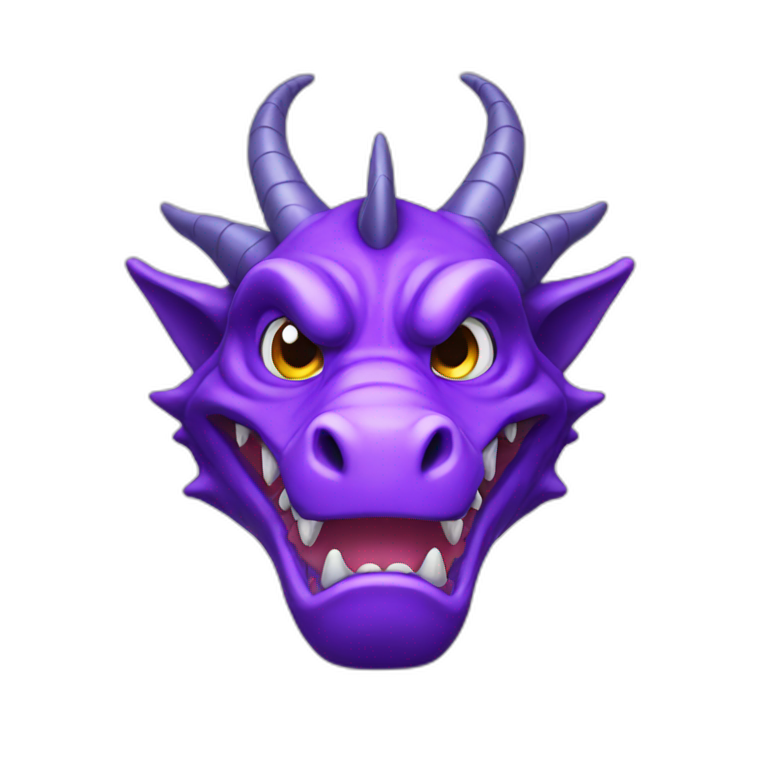 purple dragon head emoji
