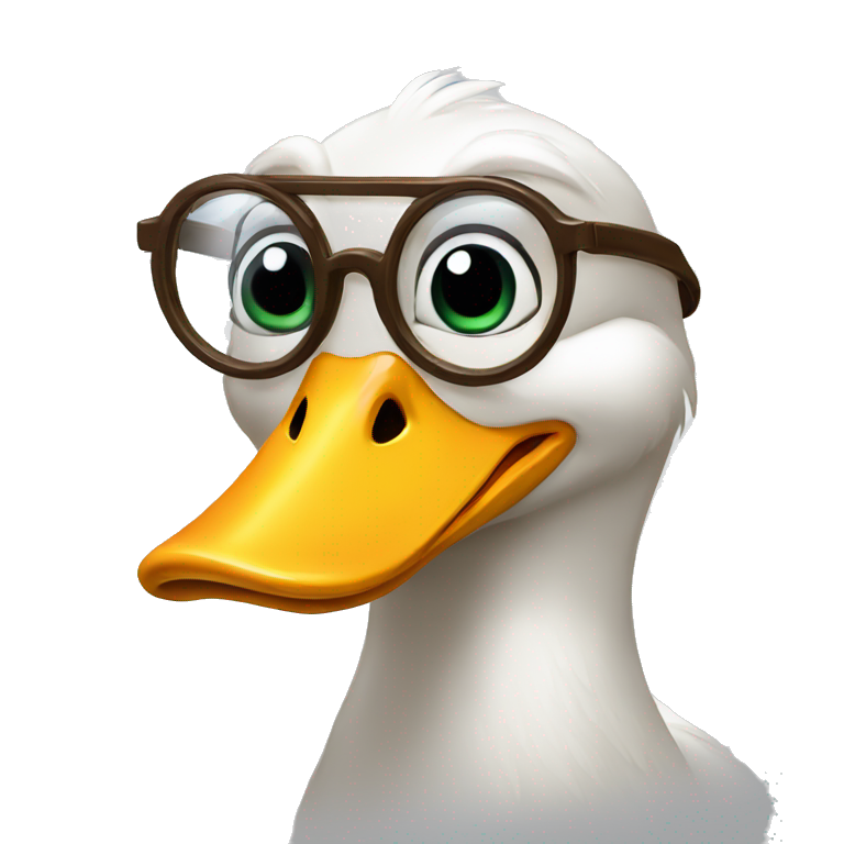 Canard avec des lunettes  emoji