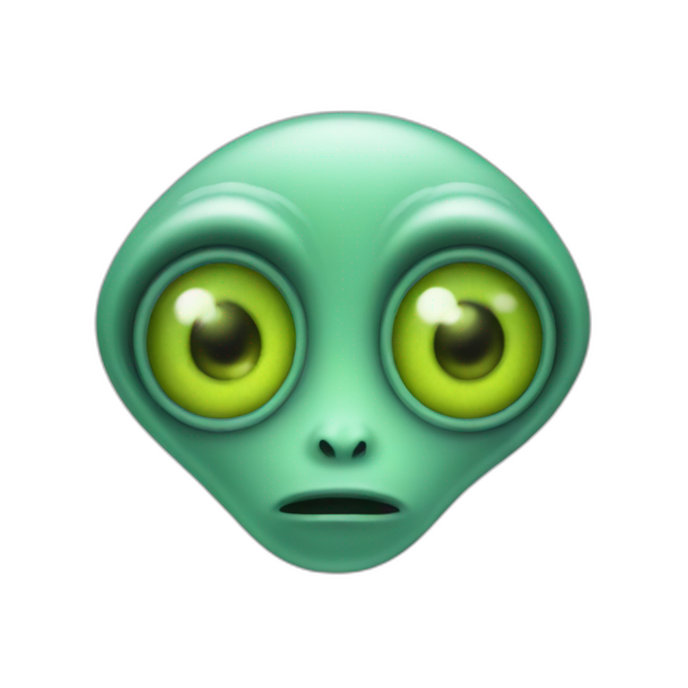 Alien with three eyes emoji