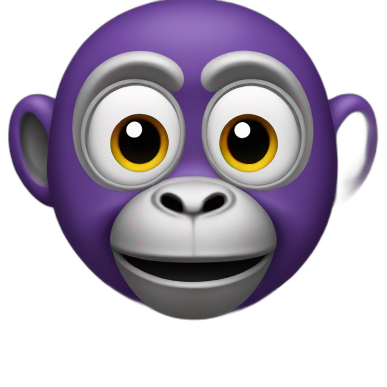 Purple monkey flying emoji