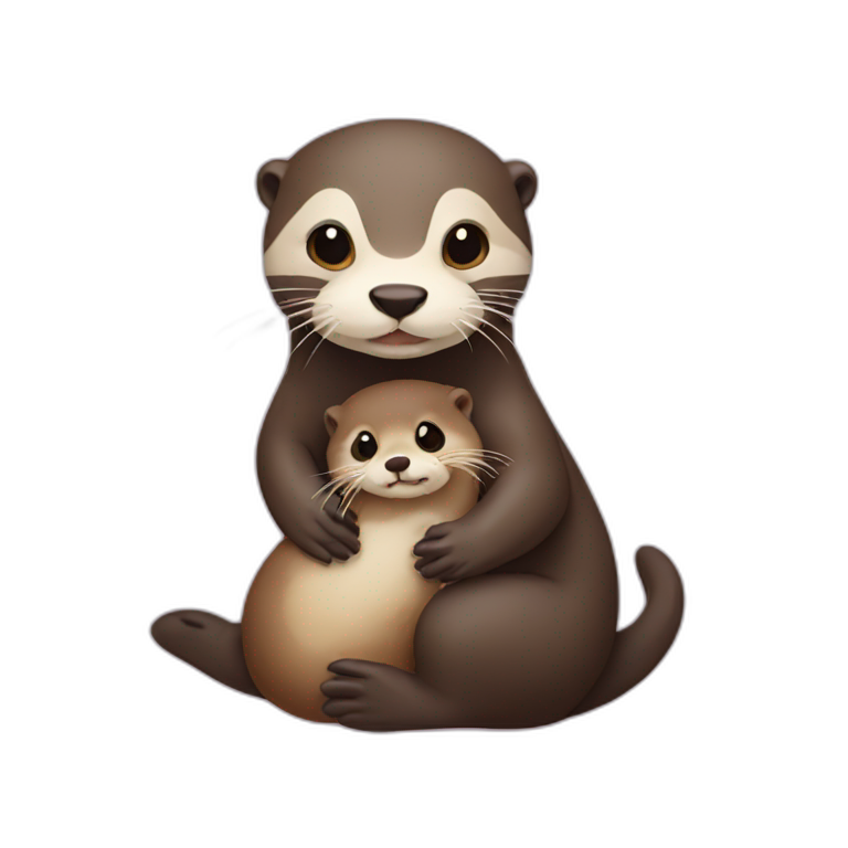 otter holding otter emoji
