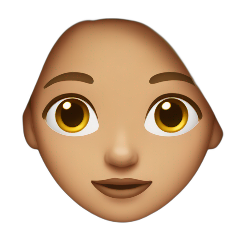 light skin girl in long brown hair with macbook emoji