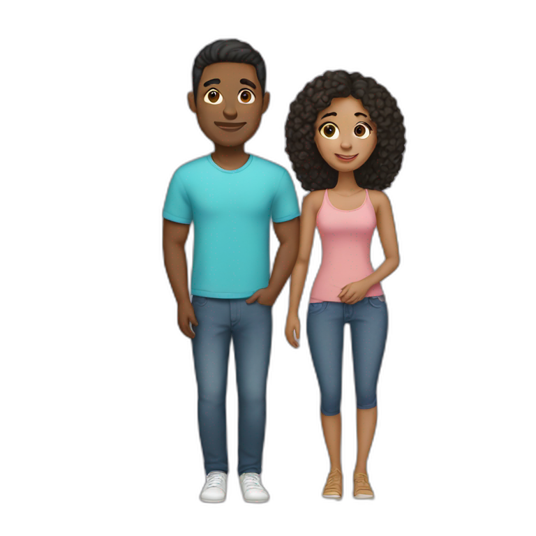 mixed race couple emoji