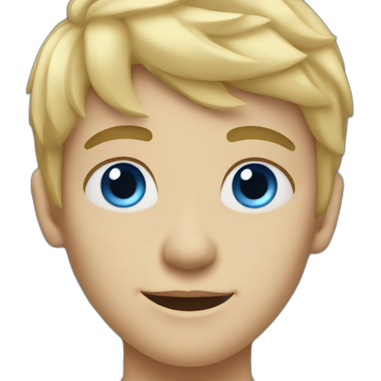 blue eyes blonde boy emoji