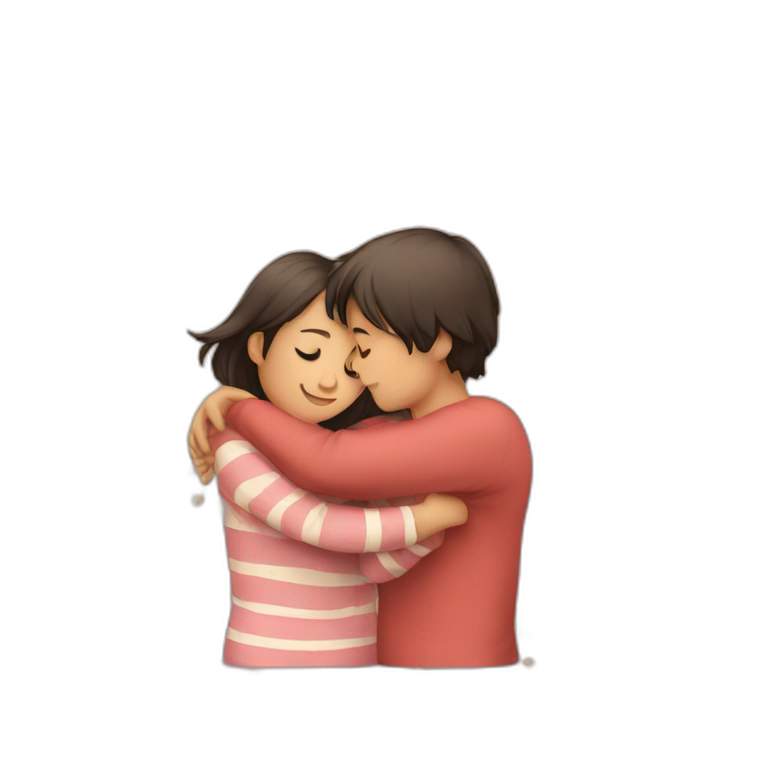 Hug between boy and girl images emoji