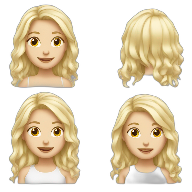 white blond girl emoji