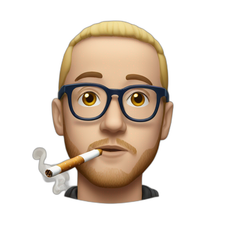 Mac miller smoking with glasses emoji