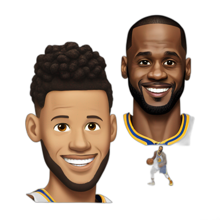 LeBron James sur Stephen Curry emoji