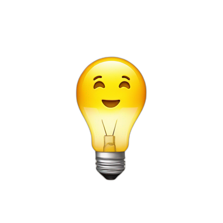 toast smiley with a lightbulb above head emoji