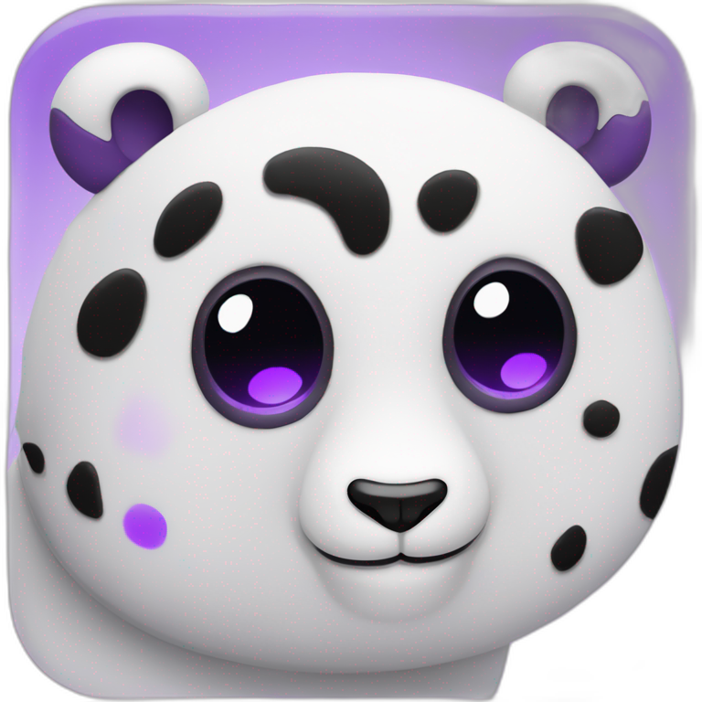 panda couleur de peau blanc et violet au lieu de blanc et noir emoji