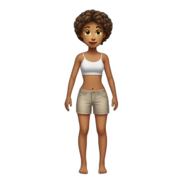 Girl in invisible clothes emoji