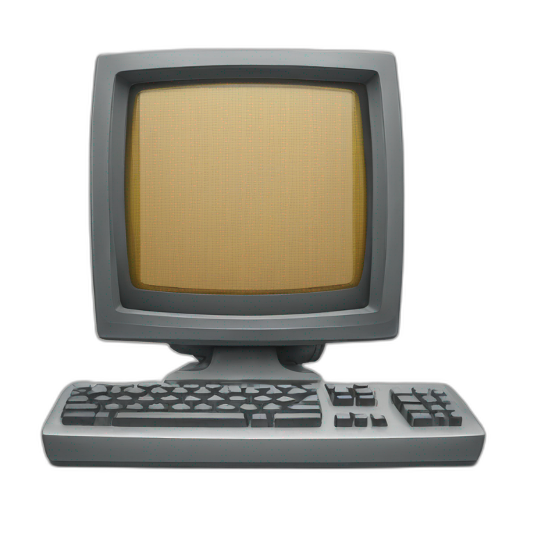 Old computer screen emoji
