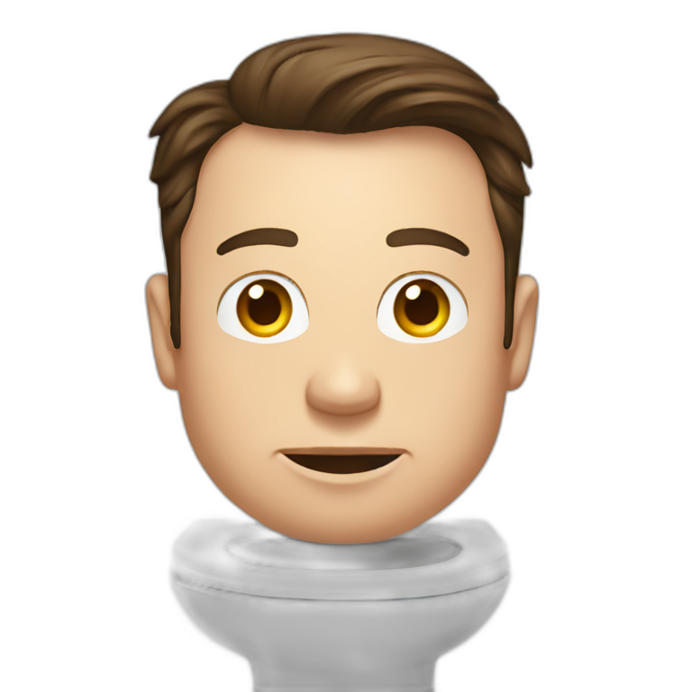 Elon musk on toilet emoji