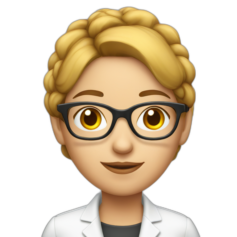 culina smart girl with reading glasses emoji