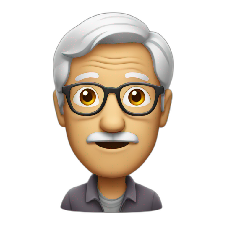 Old man with glasses emoji