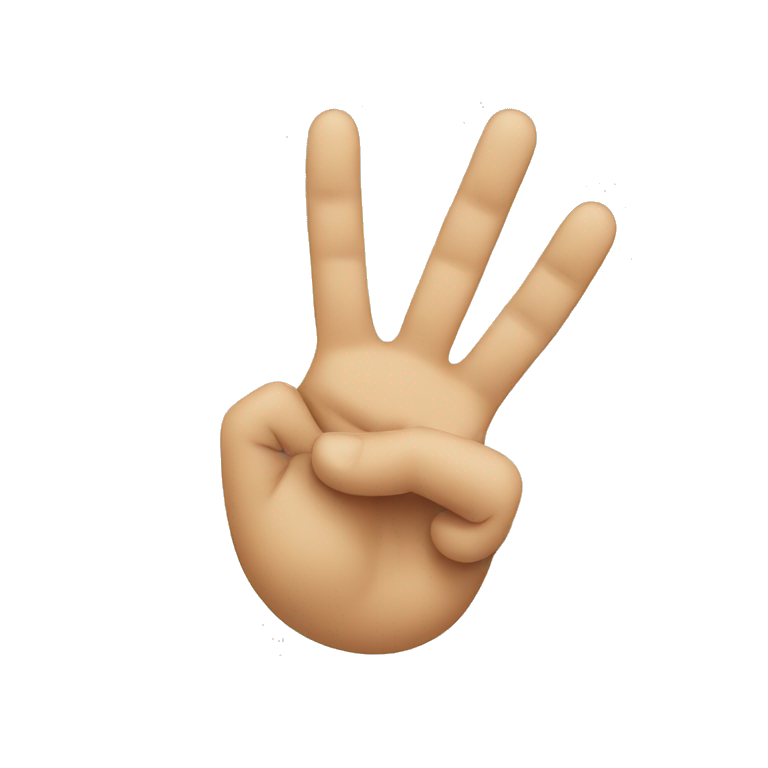 upside down hand peace sign emoji