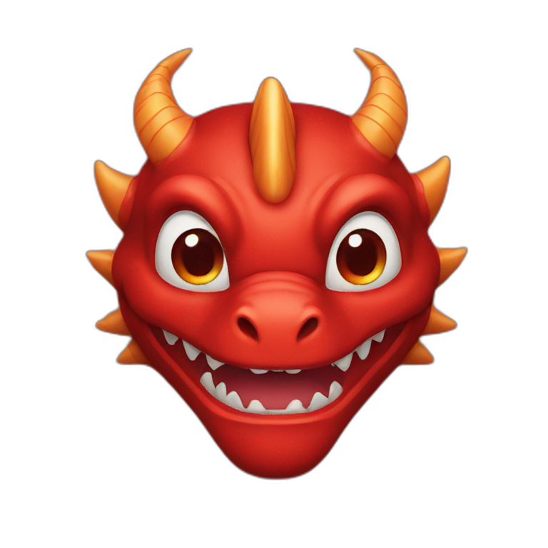 head Red dragon emoji