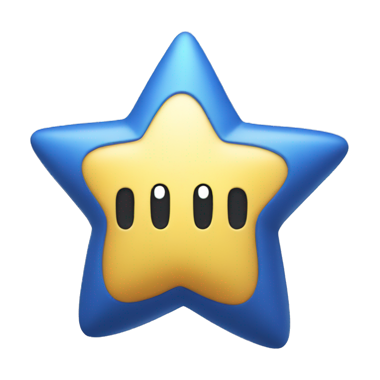 blue star from the mario emoji