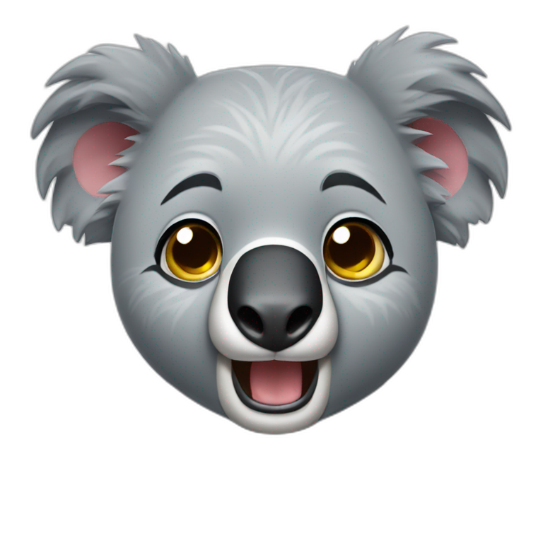 angry koala at IT work emoji