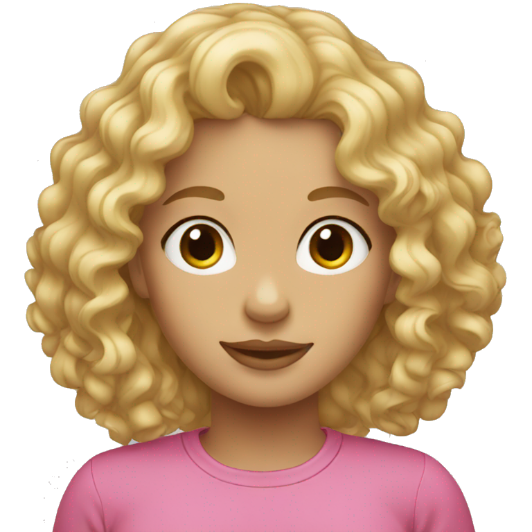 Blonde girl with curly hair emoji