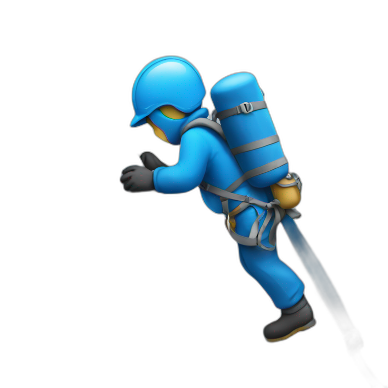 blue climbing stuff emoji