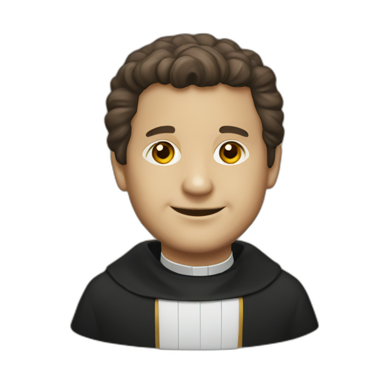 Don Bosco with a priest suit emoji