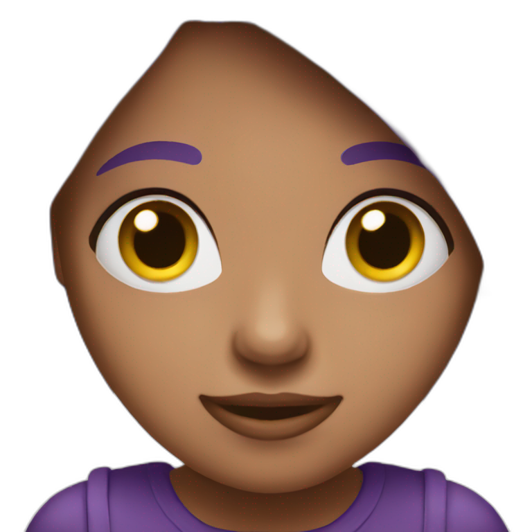 Purple girl emoji