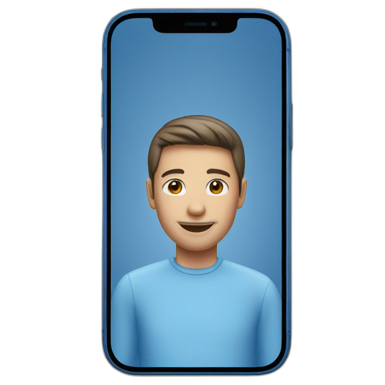 iphone 13 pro blue emoji