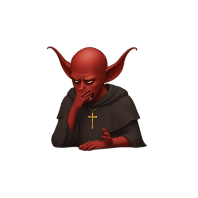 the devil prays emoji