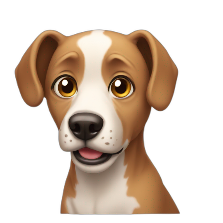 weird dog emoji