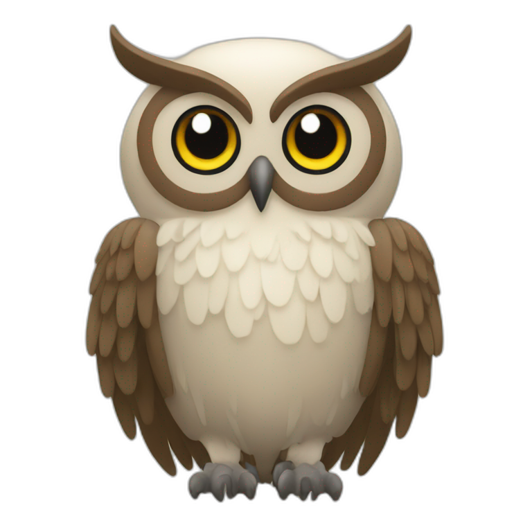 an owl with nine tails emoji