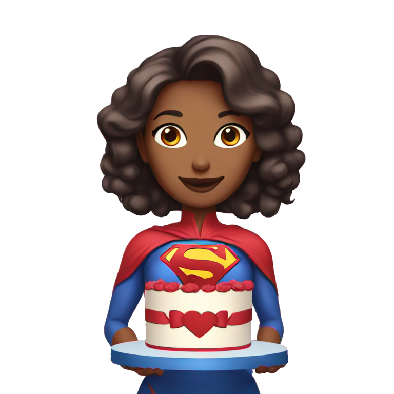 superwoman with cake emoji