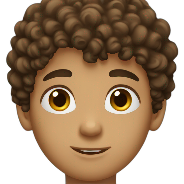 spanish boy curly hair brown eyes emoji