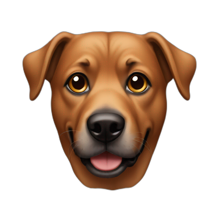 Brown dog black snout emoji