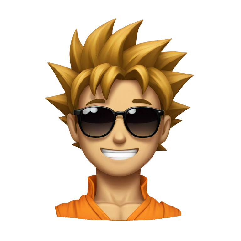 Goku wearing sunglasses emoji