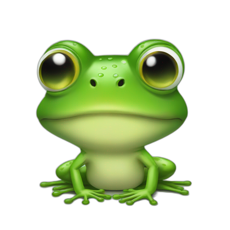 A frog which kiss a frog emoji