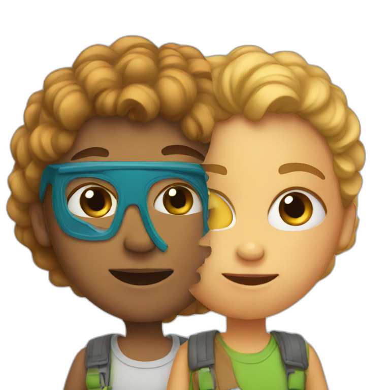 two kids emoji