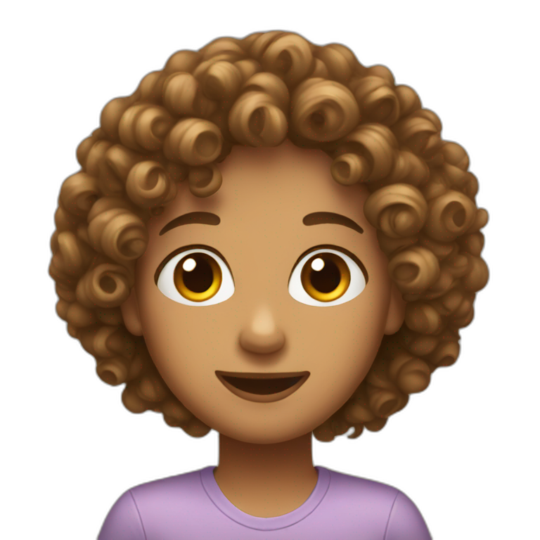 Curly hair emoji