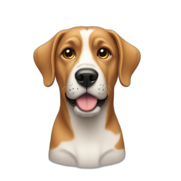 front looking dog emoji