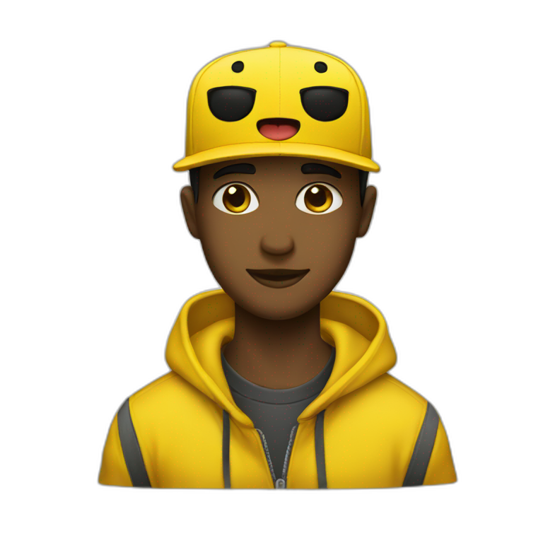 Yellow snapback cap emoji