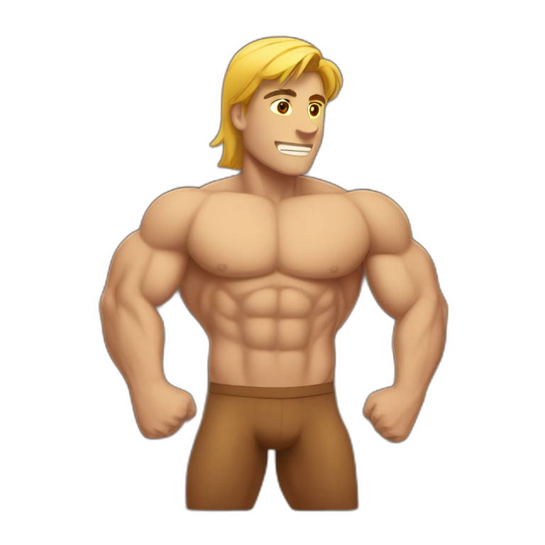 Muscular male body emoji