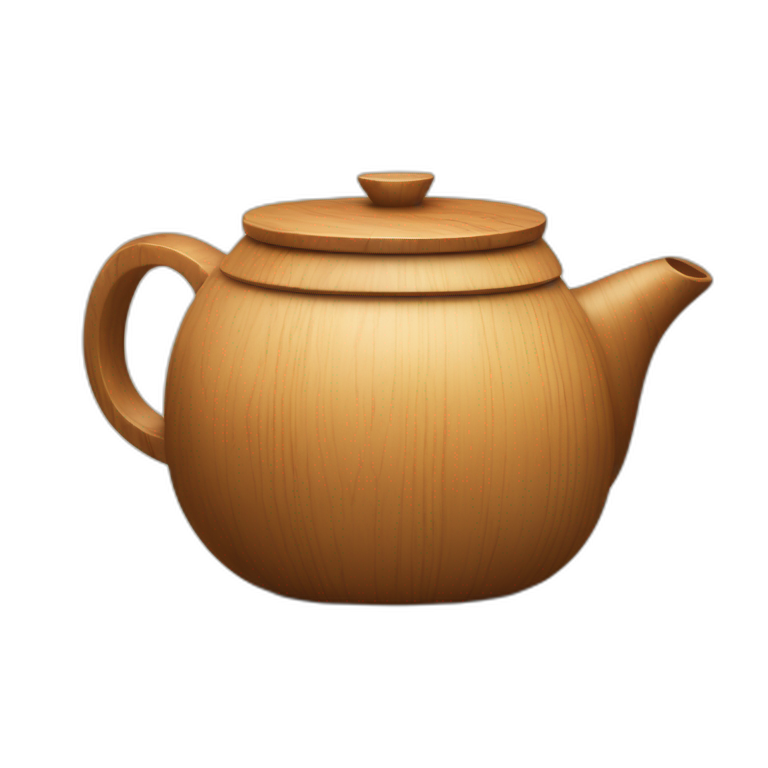 Teapot with wood emoji