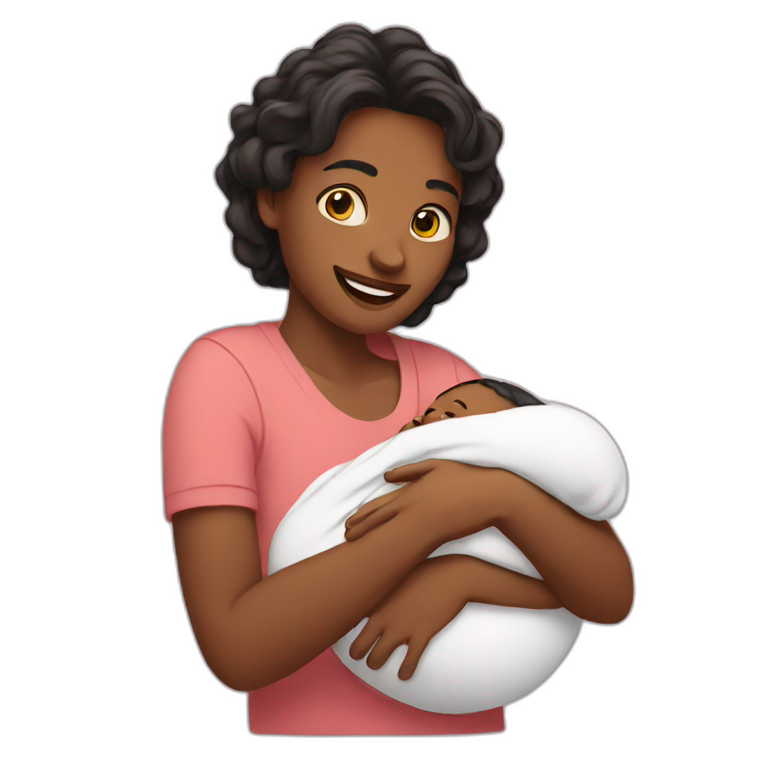 Holding baby emoji