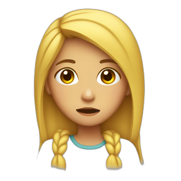 Girl crying  emoji