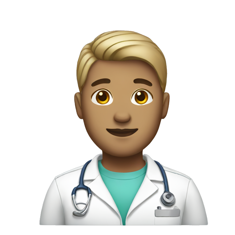 Big male nurse with short hair emoji