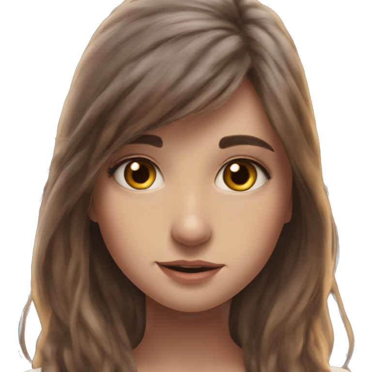 smiling girl with long hair emoji