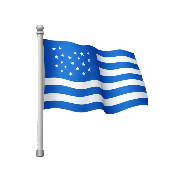 blue and white flag emoji