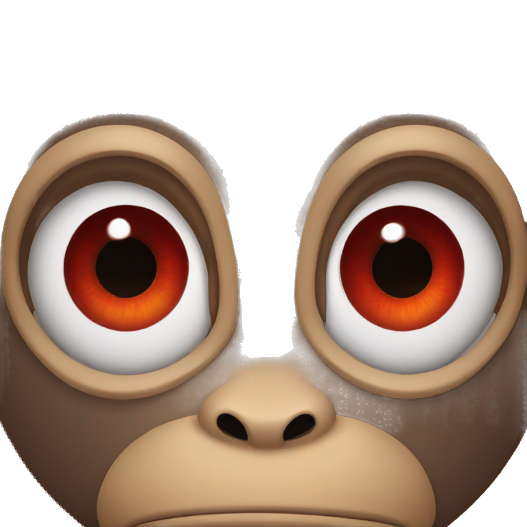 monkey eyes red emoji